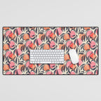 Peaches - pink & midnight  Desk Mat Gallery Image 1