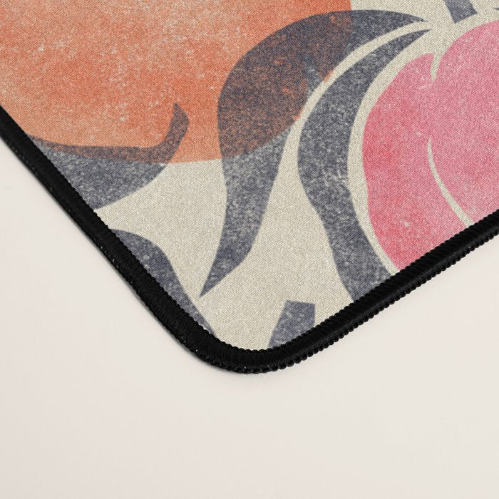 Peaches - pink & midnight  Desk Mat Gallery Image 4