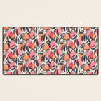 Peaches - pink & midnight  Desk Mat Gallery Image 3