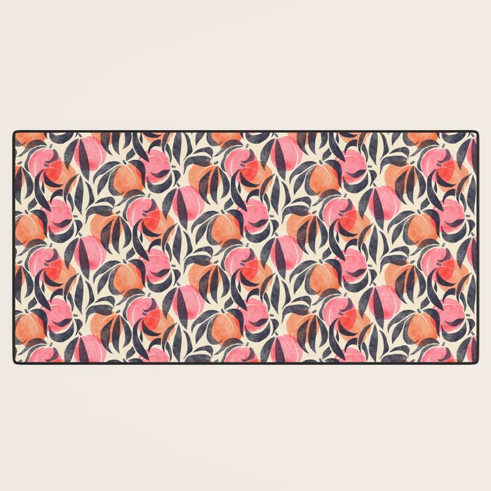 Peaches - pink & midnight  Desk Mat Gallery Image 3