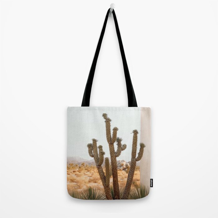 Sunset Cactus - Neutral Desert Wall Art Tote Bag Gallery Image 2