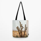Sunset Cactus - Neutral Desert Wall Art Tote Bag Gallery Image 2