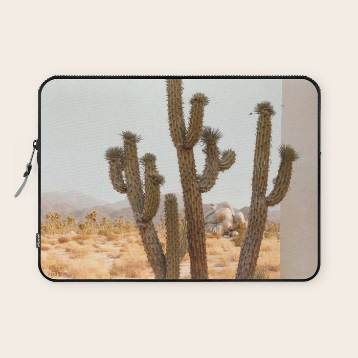 Sunset Cactus - Neutral Desert Wall Art Laptop Sleeve Gallery Image 1