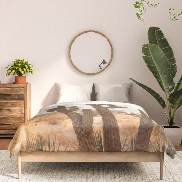Sunset Cactus - Neutral Desert Wall Art Comforter Gallery Image 3