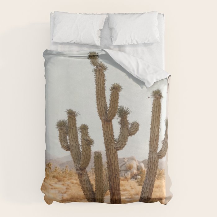 Sunset Cactus - Neutral Desert Wall Art Duvet Cover Gallery Image 6