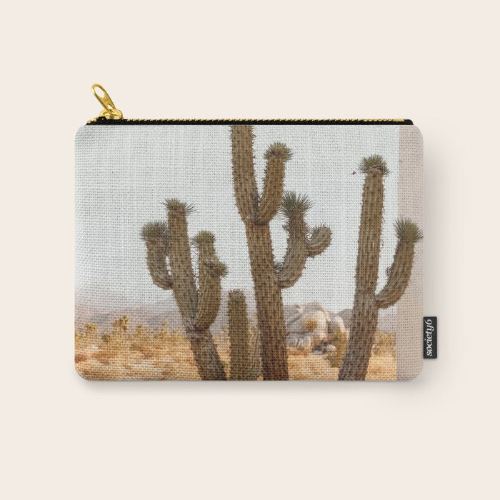 Sunset Cactus - Neutral Desert Wall Art Carry All Pouch Gallery Image 1