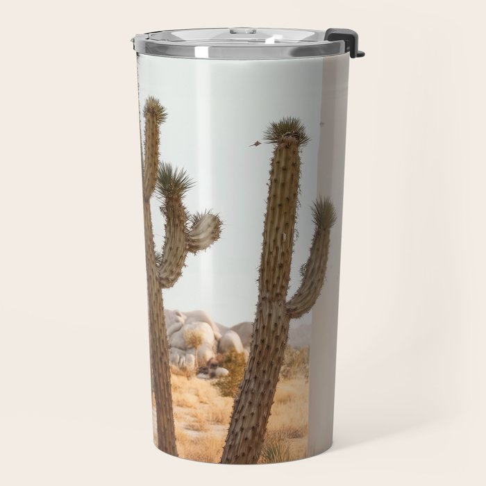 Sunset Cactus - Neutral Desert Wall Art Travel Mug Gallery Image 2