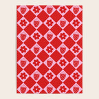 Flowers And Strawberry Pink & Red Checker Poster Gallery Image 4
