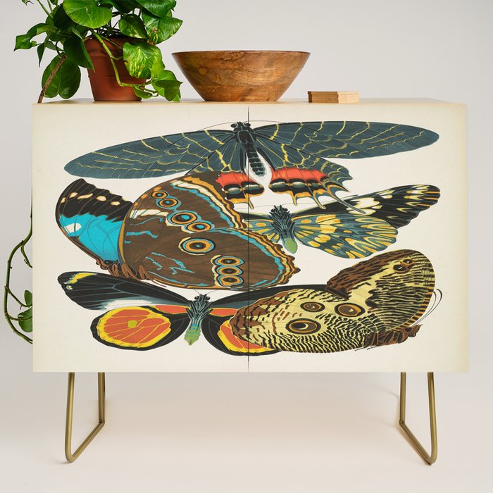 Vintage Butterfly Illustration EA Seguy Papillon Credenza Gallery Image 1