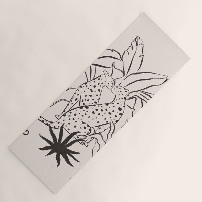 Cheetah Crush lines Yoga Mat Gallery Image 1