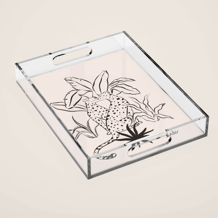 Cheetah Crush lines Acrylic Tray Gallery Image 1