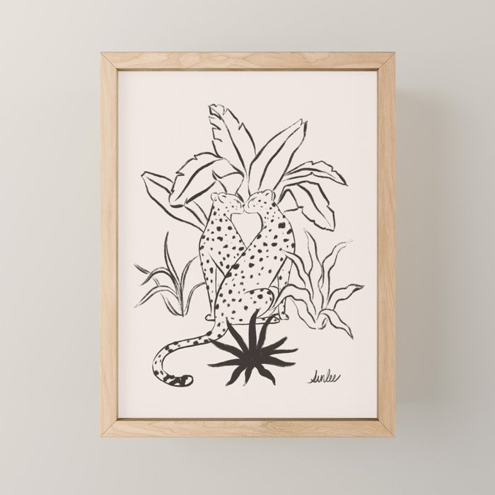 Cheetah Crush lines Mini Art Print Gallery Image 1
