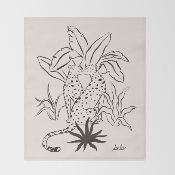 Cheetah Crush lines Throw Blanket Gallery Image 2
