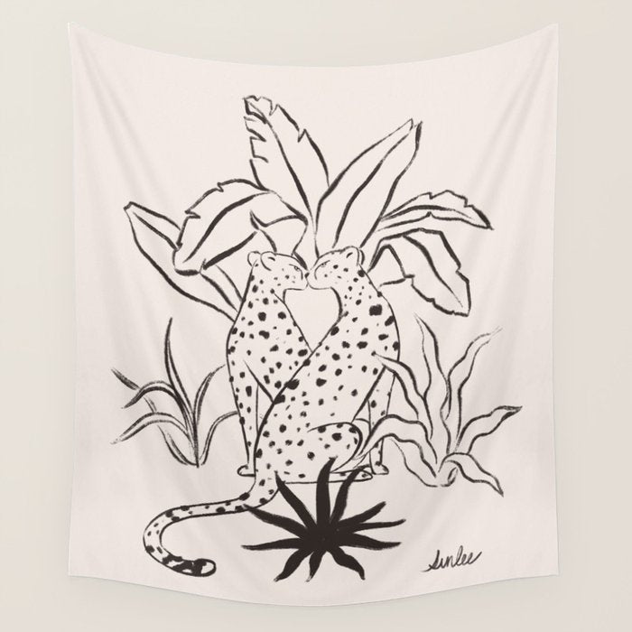 Cheetah Crush lines Wall Tapestry Gallery Image 4