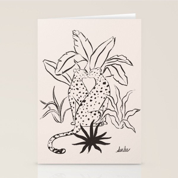 Cheetah Crush lines Stationery Card Gallery Image 2