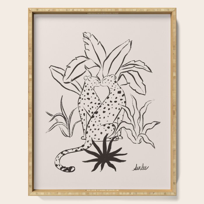 Cheetah Crush lines Serving Tray Gallery Image 1
