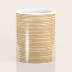 Mustard White Lines Minimalist Artwork Coffee Mug Gallery Image 4