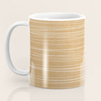 Mustard White Lines Minimalist Artwork Coffee Mug Gallery Image 3