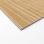 Mustard White Lines Minimalist Artwork Welcome Mat Gallery Image 2