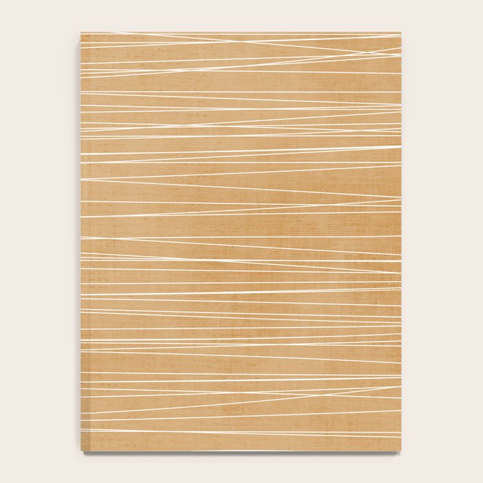 Mustard White Lines Minimalist Artwork Notebook Gallery Image 4