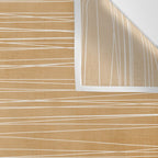 Mustard White Lines Minimalist Artwork Wall Tapestry Gallery Image 3