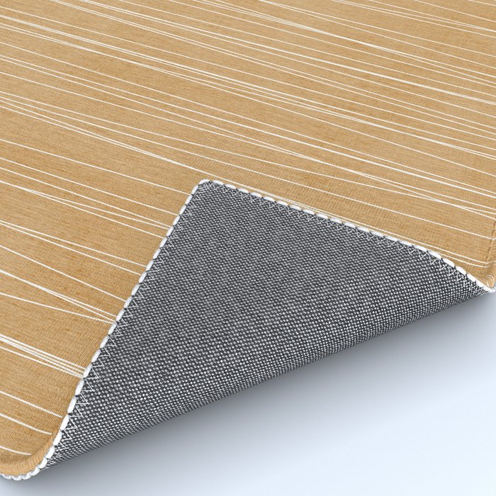 Mustard White Lines Minimalist Artwork Rug Gallery Image 4
