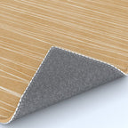 Mustard White Lines Minimalist Artwork Rug Gallery Image 4