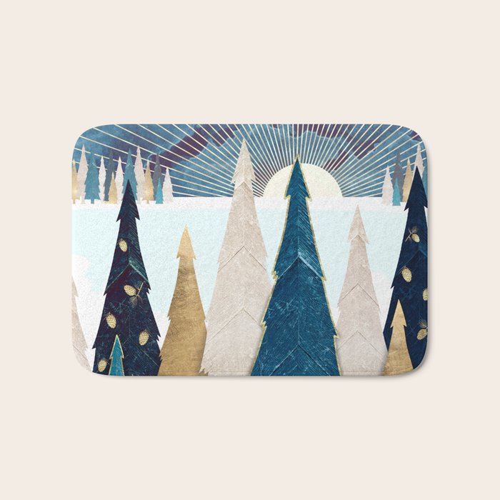 Winter Trees Bath Mat Gallery Image 1
