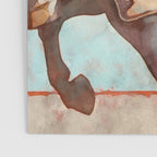 Horse Watercolor in Turqoise and Rust Poster Gallery Image 3