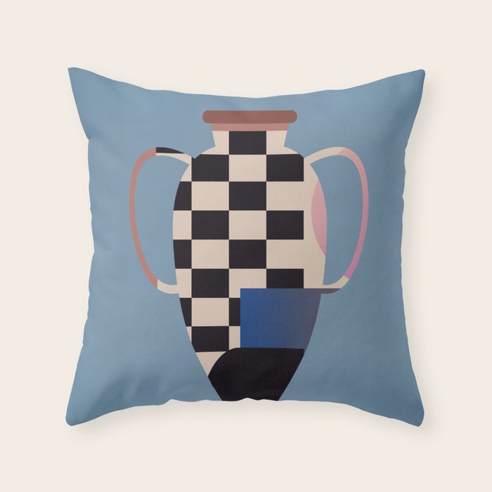 Geometric Abstract Vase 2 Throw Pillow Gallery Image 1