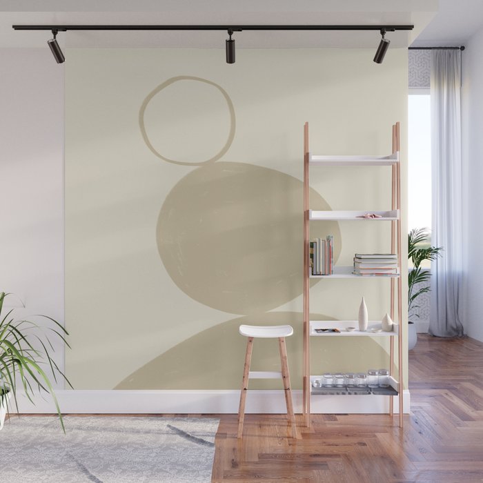 Neutral Shapes #2 Wall Mural Gallery Image 1