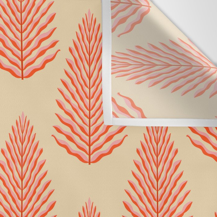 Pink and Red Organic Leaf Wall Tapestry Gallery Image 3