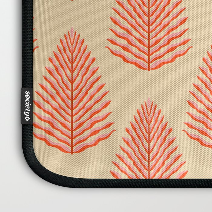 Pink and Red Organic Leaf Laptop Sleeve Gallery Image 3