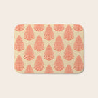 Pink and Red Organic Leaf Bath Mat Gallery Image 1