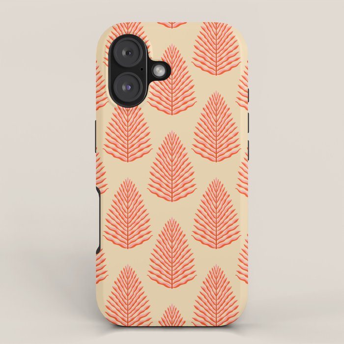 Pink and Red Organic Leaf iPhone Case Gallery Image 1