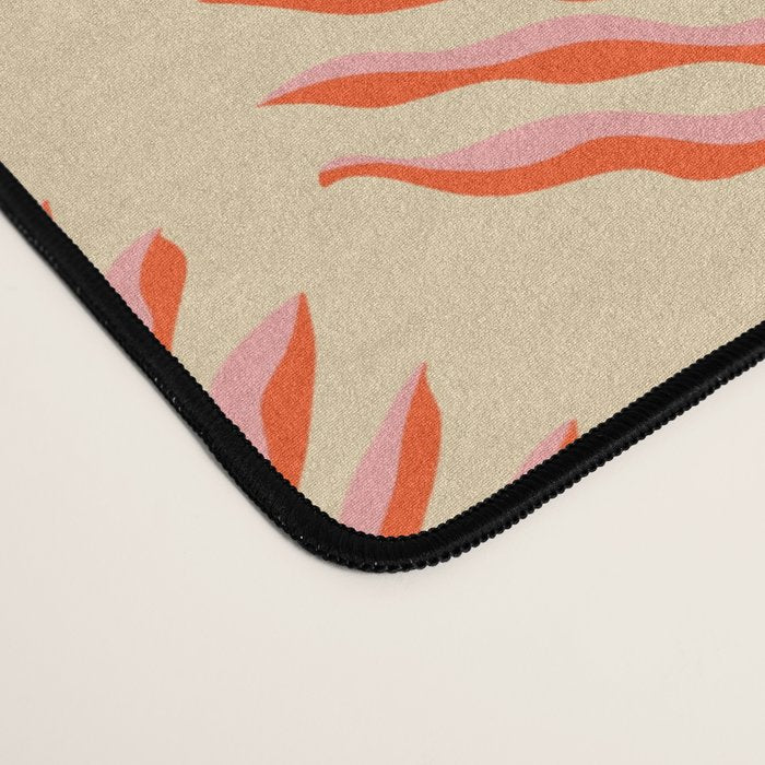 Pink and Red Organic Leaf Desk Mat Gallery Image 4