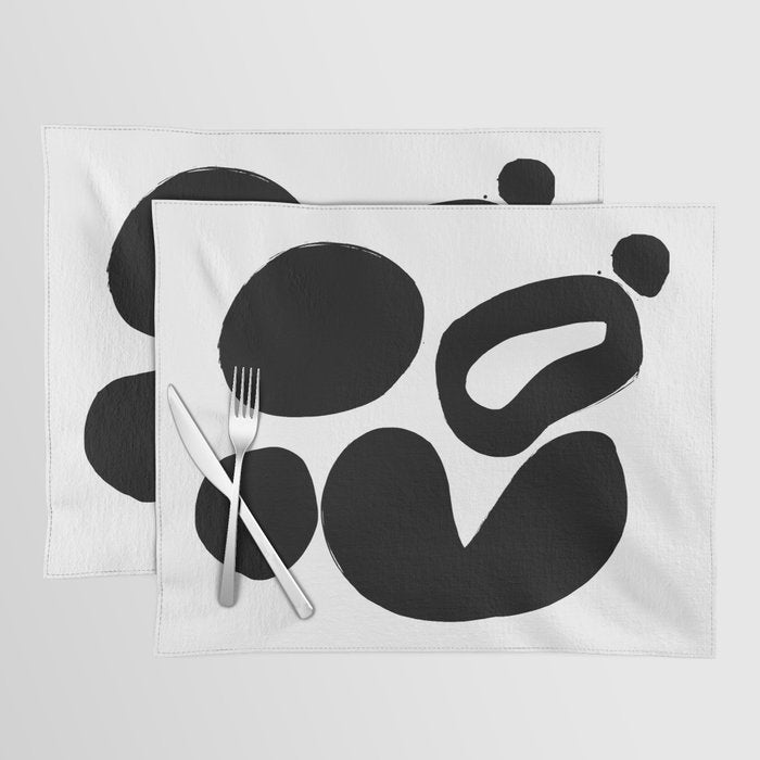 Ink Pond White Background Placemat Gallery Image 1