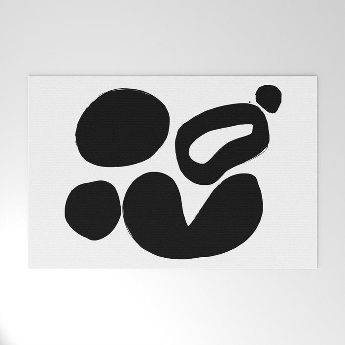 Ink Pond White Background Welcome Mat Gallery Image 1