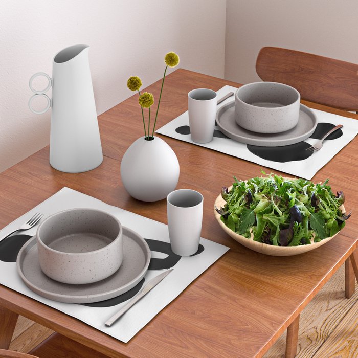 Ink Pond White Background Placemat Gallery Image 2