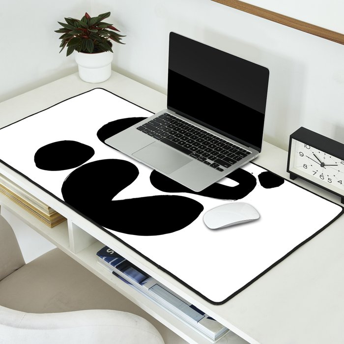 Ink Pond White Background Desk Mat Gallery Image 2