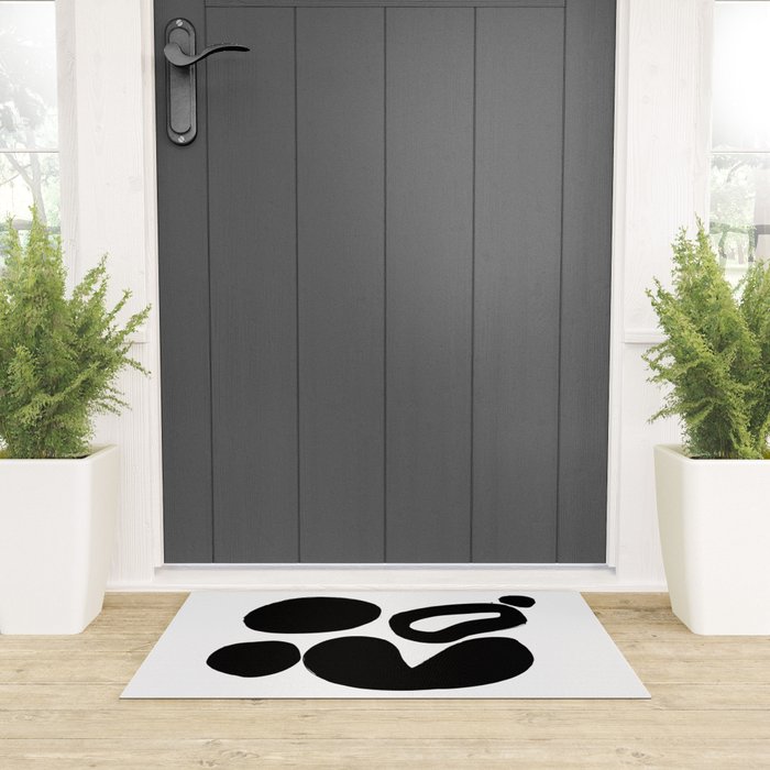 Ink Pond White Background Welcome Mat Gallery Image 3