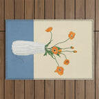 Dear Reminder Blue Outdoor Rug Gallery Image 1