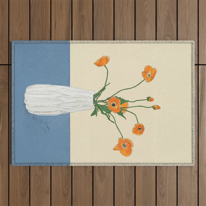 Dear Reminder Blue Outdoor Rug Gallery Image 1