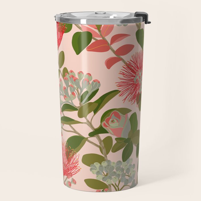 Ohia Lehua Tree on Pink Travel Mug Gallery Image 2
