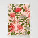 Ohia Lehua Tree on Pink Stationery Card Gallery Image 2