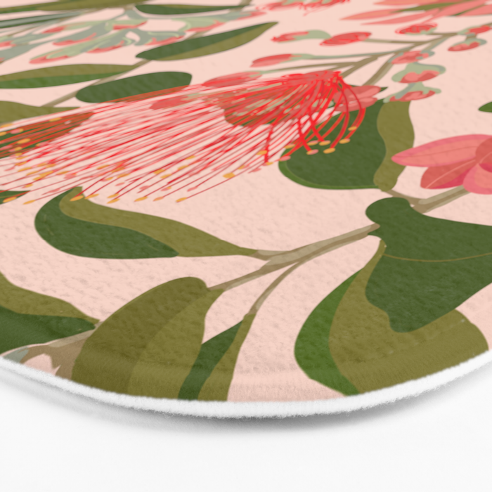 Ohia Lehua Tree on Pink Bath Mat Gallery Image 3