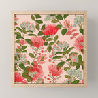 Ohia Lehua Tree on Pink Mini Art Print Gallery Image 1