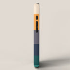 Mid Century Modern Minimalist Color Block Pattern Yellow Grey Green iPhone Case Gallery Image 2