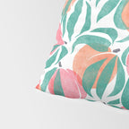 Peaches - peach pink and teal Pillow Sham Gallery Image 4