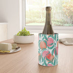 Peaches - peach pink and teal Wine Chiller Gallery Image 4